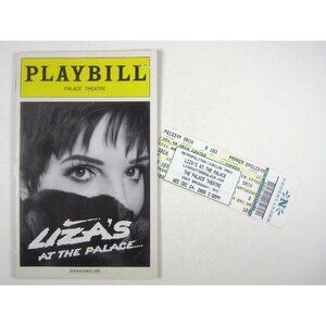 Liza at the Palace Playbill December 2008 Minelli Ticket Ron Lois Broadway